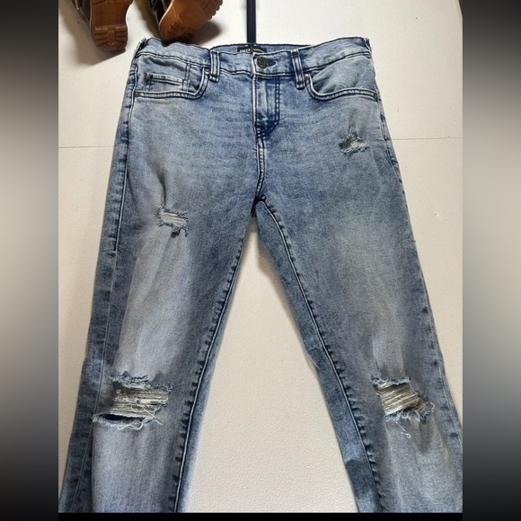 True Religion Men Size 28 Blue Jeans Billy Super T Skull Limited Edition - Picture 2 of 11